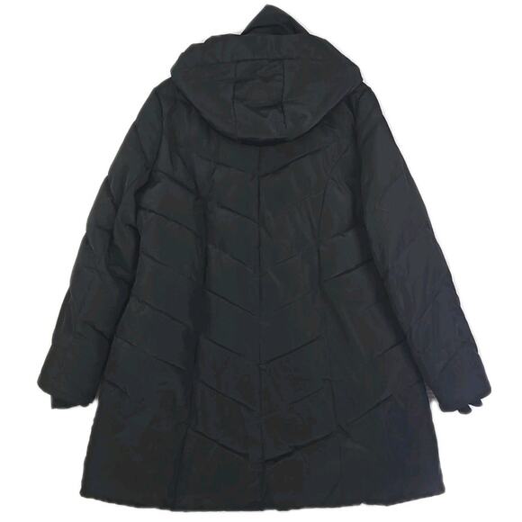 Steve Madden ~Woman XL/TG~ Black Detachable Hood Puffer Parka Zip-Up Coat. - Picture 12 of 16
